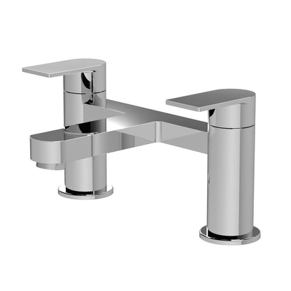 A modern sleek silver bath filler tap designed for contemporary bathrooms.